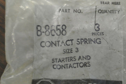 BAG of 3 / ALLEN-BRADLEY B-8658 CONTACT SPRINGS / for SIZE 3 / NEW SURPLUS