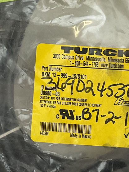 TURCK BKM 12-999-15/S101 CORDSET