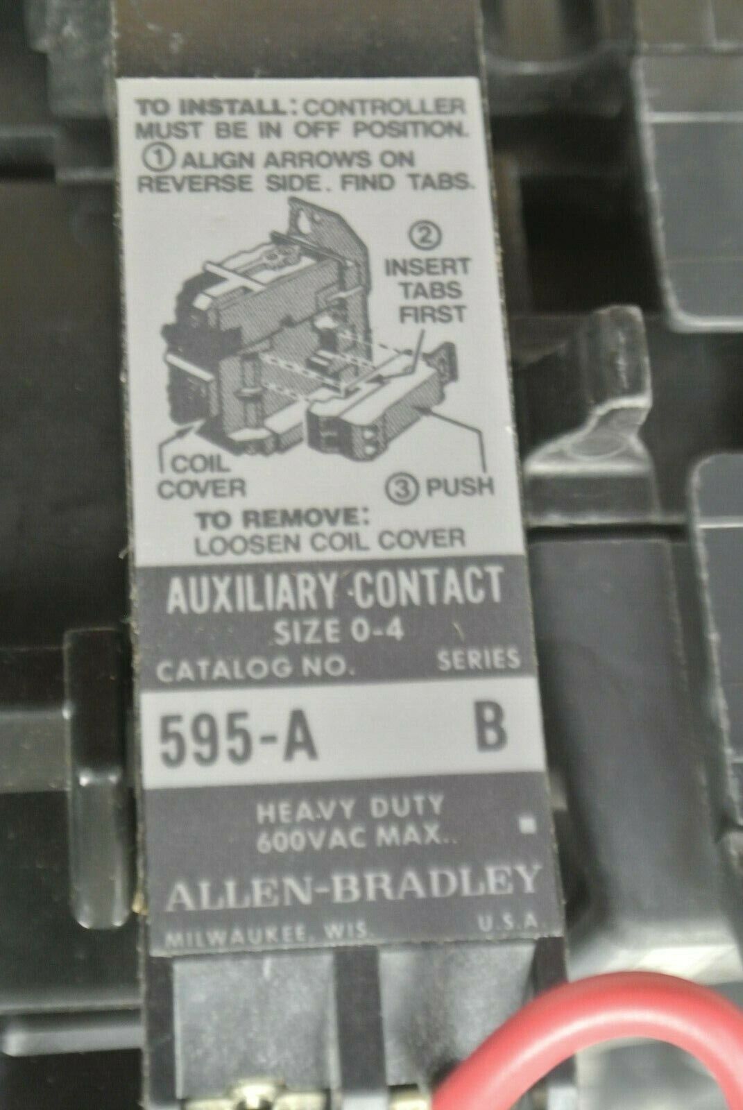 ALLEN-BRADLEY 500F-AOB920 / AC CONTACTOR / SIZE 0 / 2-POLE / NO CONTACTS
