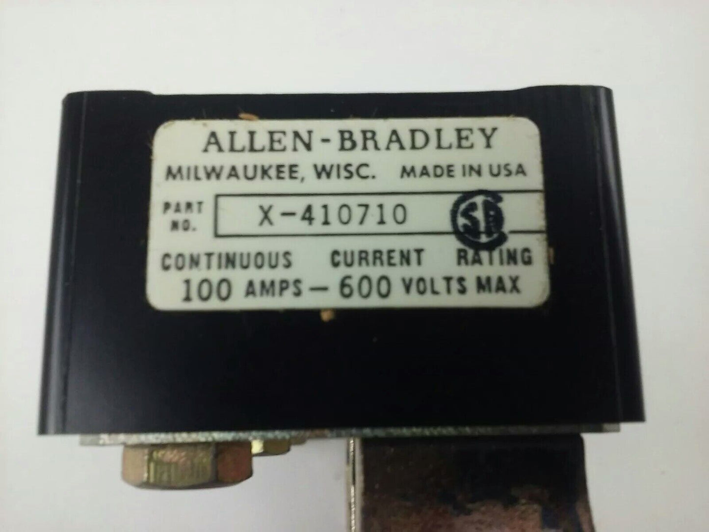 ALLEN BRADLEY 1491-N333 FUSE BLOCK,61-100A, 250- 600V, 3P, W/ X-410710, X-400656