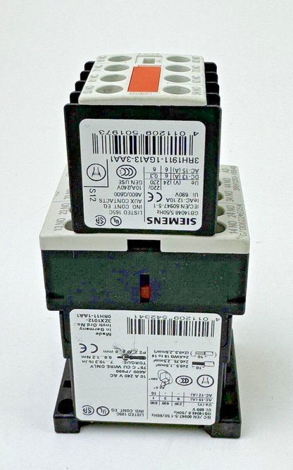 SIEMENS - 3RH1253-1BB40 - CONTACTOR & SIEMENS - 3RH1911-1GA13-3AA1 - AUX. BLOCK