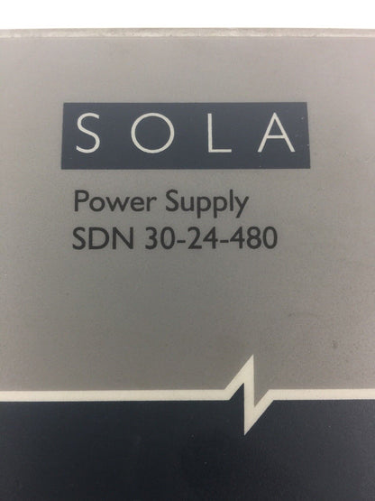 SOLA SDN 30-24-480 POWER SUPPLY INPUT 3AC 400-500V 50-60HZ 2A OUTPUT DC 24V/30A