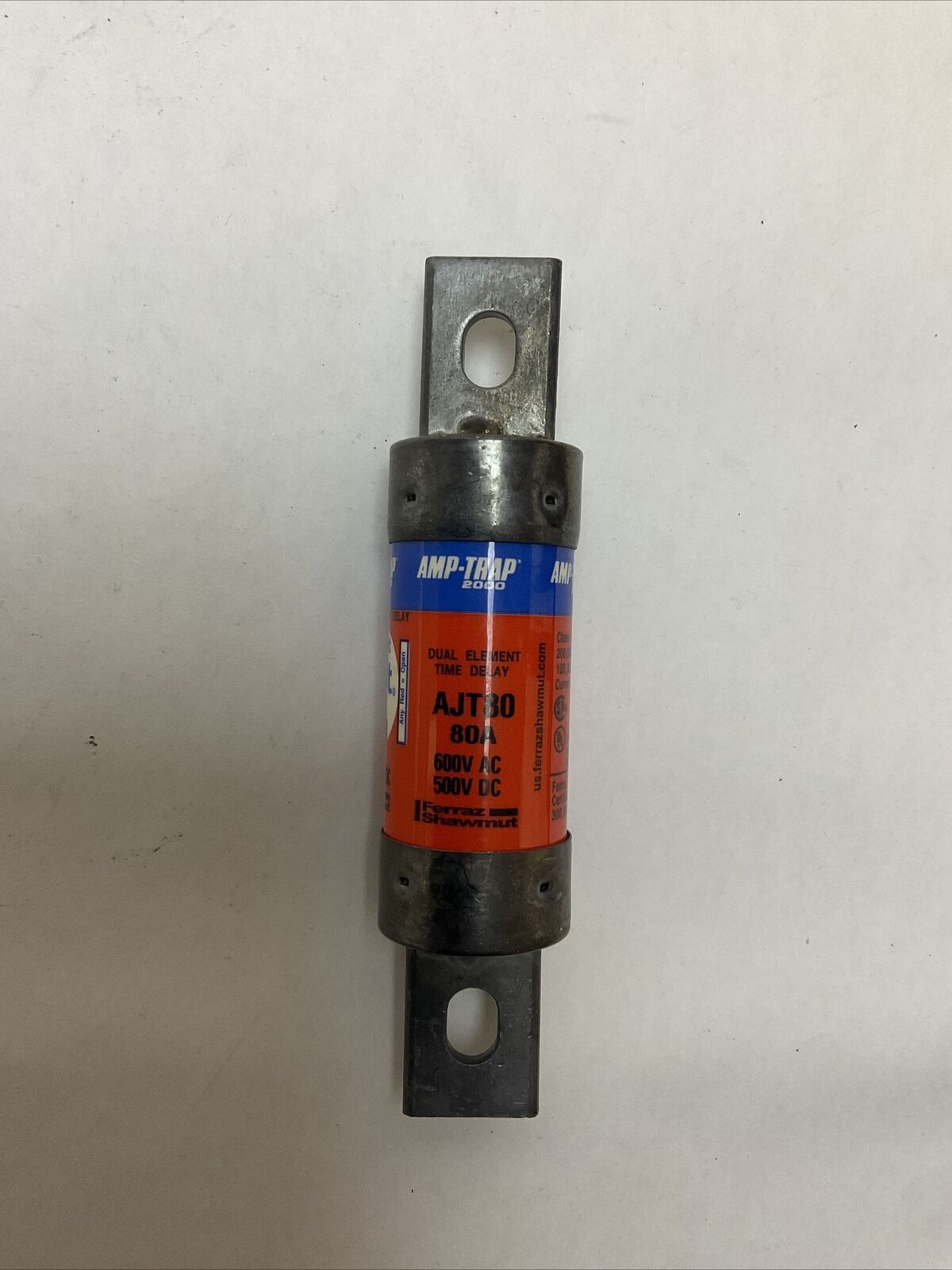 FERRAZ SHAWMUT AJT80 SMART SPOT AMP-TRAP 2000 80A 600VAC 500VDC DUAL ELEMENT