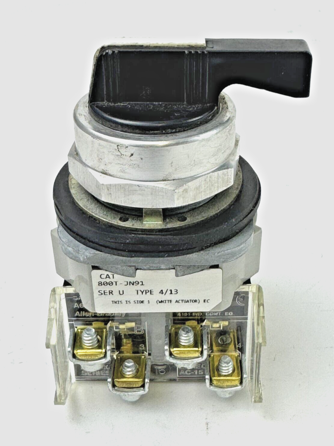 ALLEN-BRADLEY - 800T-JN91 SER. U - SELECTOR SWITCH W/ TWO 800T-XA SER. D BLOCKS