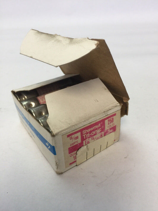 SHAWMUT TRI-ONIC TR15/100R TIME DELAY FUSE 15/100A 250VAC CLASS RK5 (BOX OF 10)