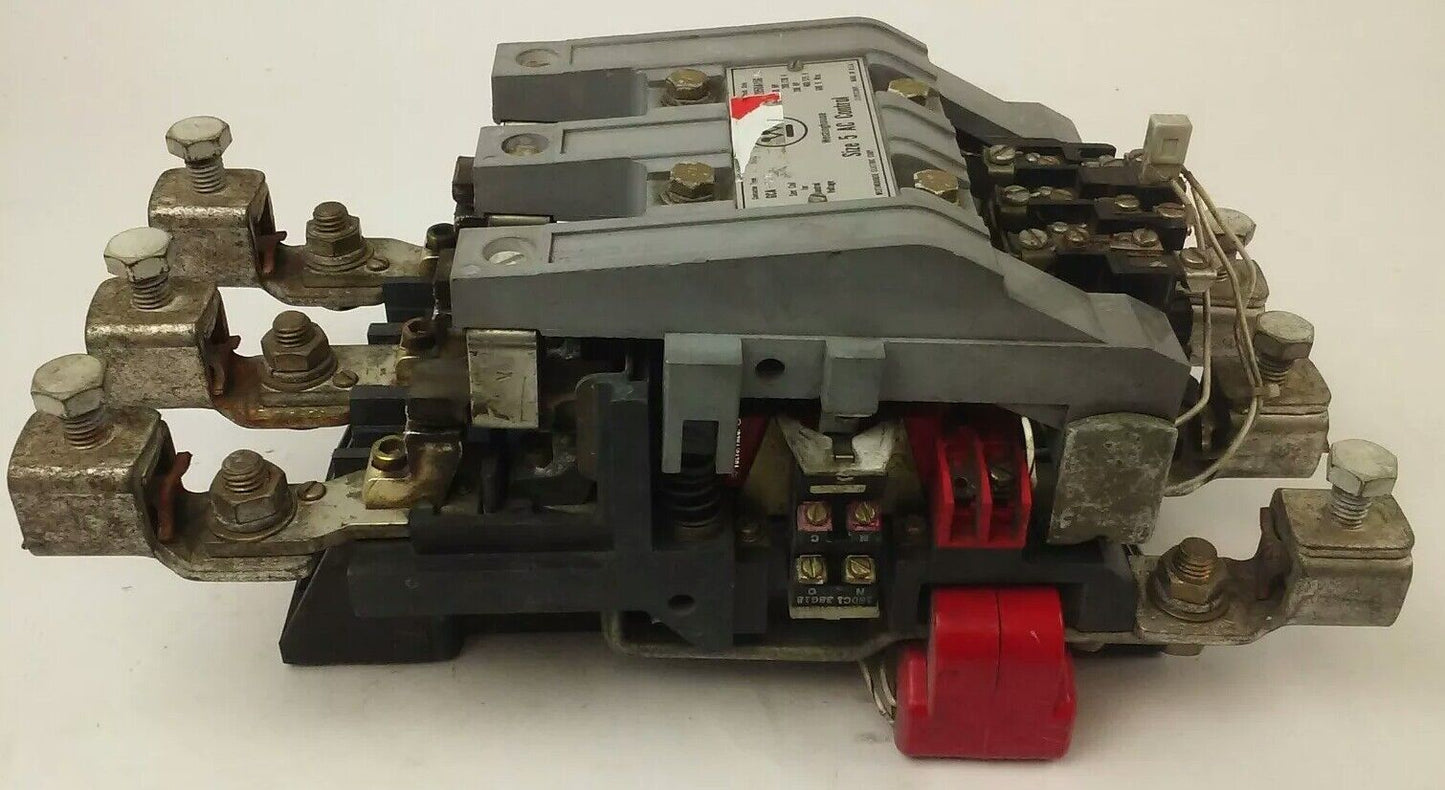 WESTINGHOUSE GCA530 AC CONTACTOR, 200/230V@100HP, 460/575V@200HP, 120V COIL,USED