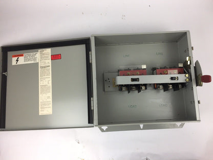 WESTINGHOUSE RDSN6030 SWITCH MAX AMP 30 MAX VOLT 600AC 250DC TYPE 3R RAINPROOF
