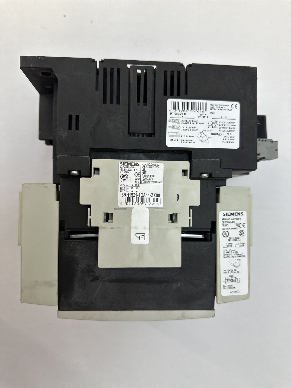 SIEMENS 3RT1056-6NF36 CONTACTOR 195A 600VAC 3PH 200HP COIL 96-127VDC