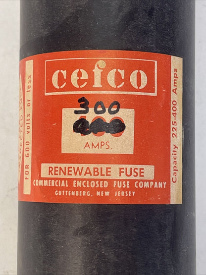 CEFCO 300AMP RENEWABLE FUSE 600V
