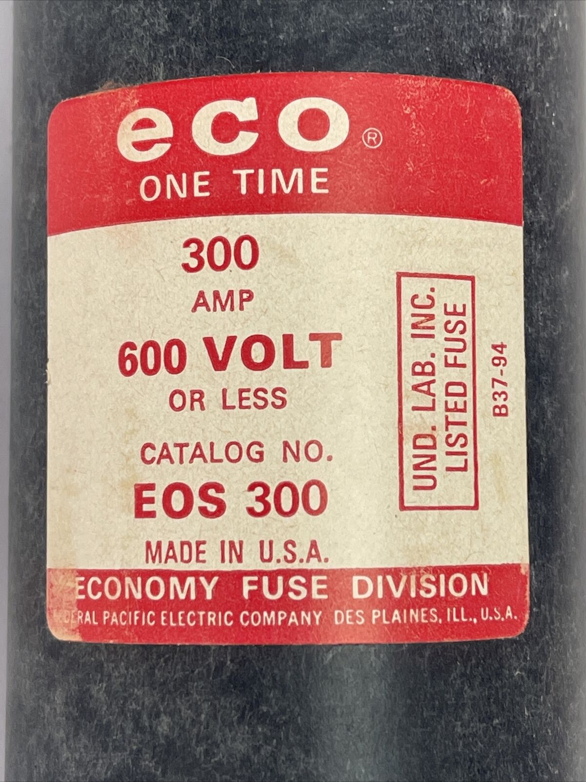 ECONOMY EOS300 ONE TIME FUSE 300AMP 600V