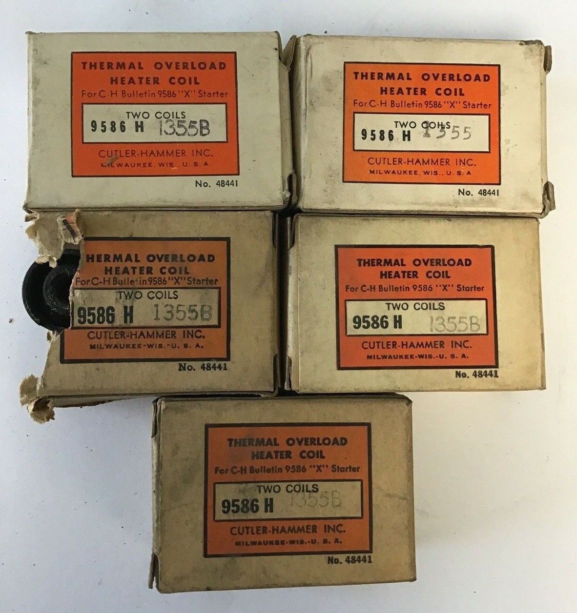 CUTLER HAMMER  9586H1355B THERMAL OVERLOAD HEATER COIL***LOTOF10***