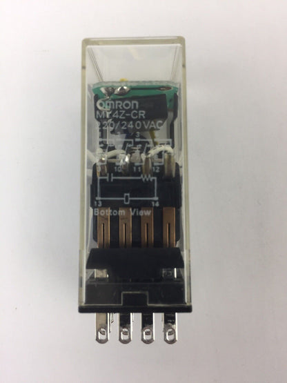 OMRON MY4Z-CR RELAY 220/240 VAC WITH OMRON PYF14A-E RELAY SOCKET