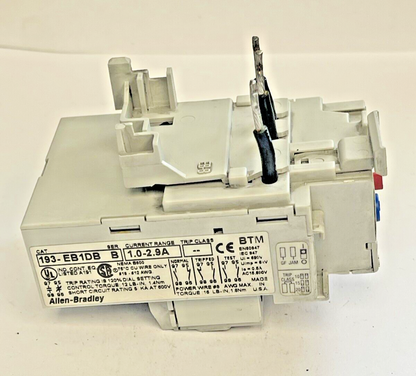 ALLEN BRADLEY - EB1DB SER. B - 1.0-2.9 A OVERLOAD RELAY