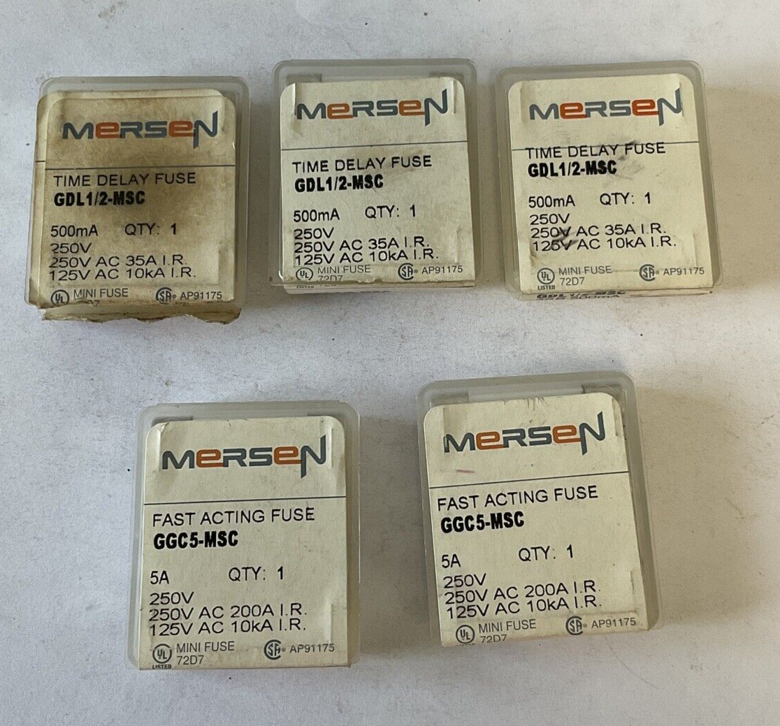 MERSEN GGC5-MSC(QTY10) AND GDL1/2-MSC(QTY12) FUSE 250VAC