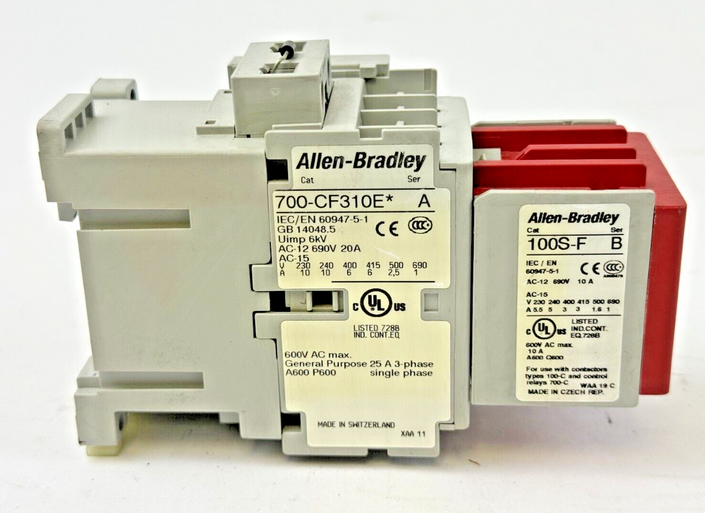 ALLEN BRADLEY - 700S-CF620EJC - SERIES A - GUARDMASTER SAFETY RELAY - 24V DC