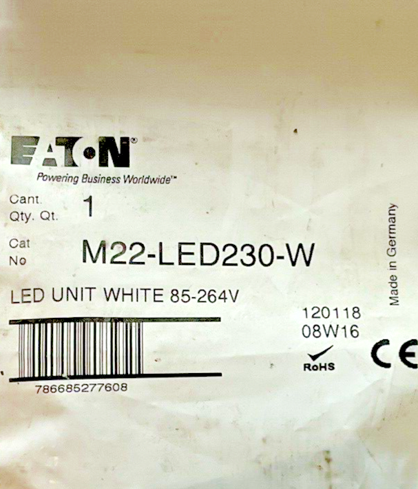 EATON M22-LED230-W LIGHT BLOCK LED UNIT WHITE 85-264V