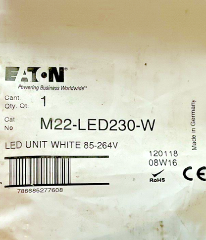 EATON M22-LED230-W LIGHT BLOCK LED UNIT WHITE 85-264V