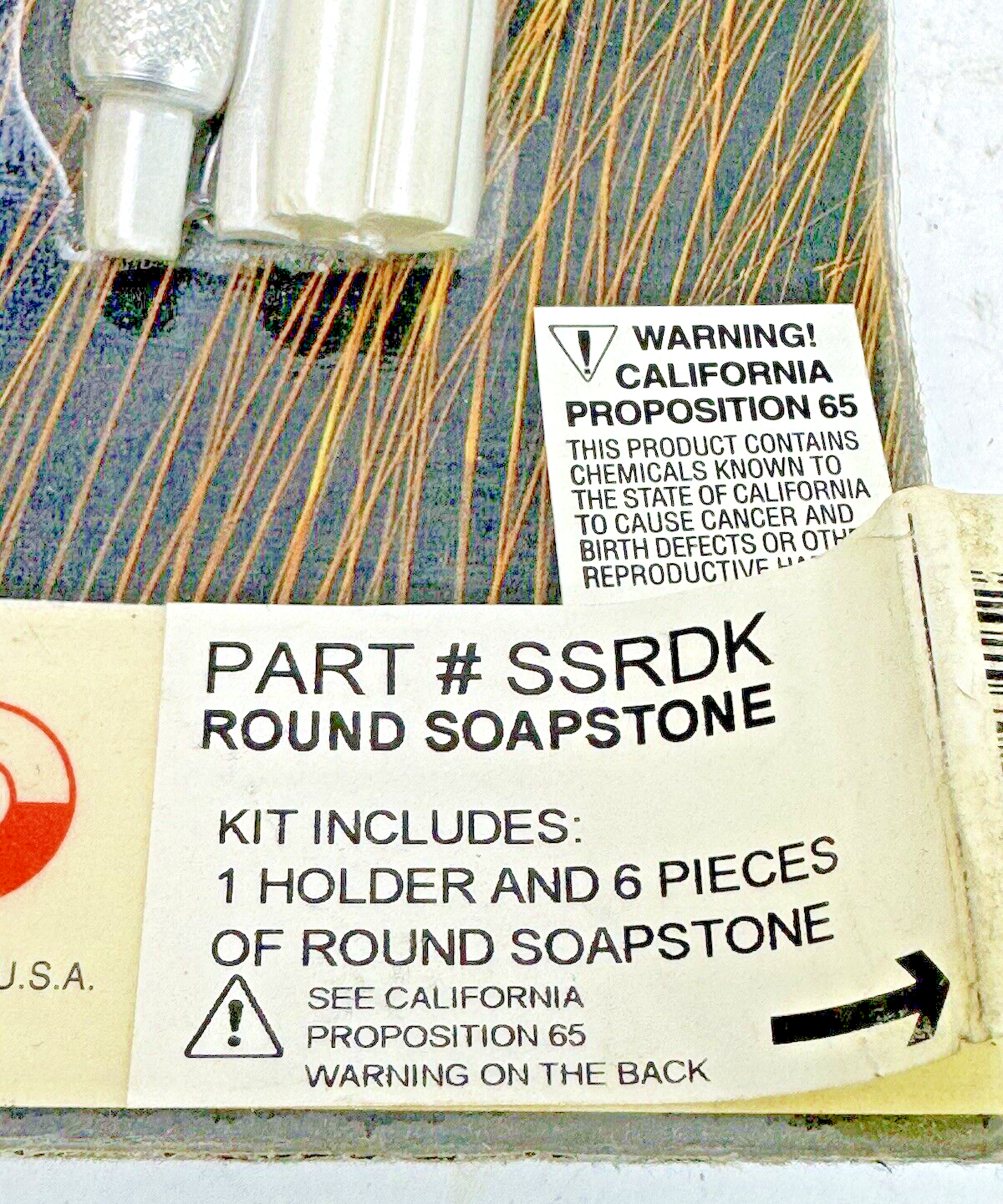 UNIWELD - SSRDK - ROUND SOAPSTONE KIT - 1 HOLDER AND 6 PIECES OF ROUND SOAPSTONE