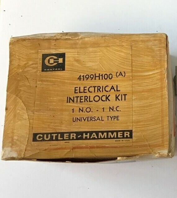 CUTLER HAMMER 4199H100(A) ELECTRICAL INTERLOCK 10316H89A 1N.O.-1N.C. UNIVERSAL