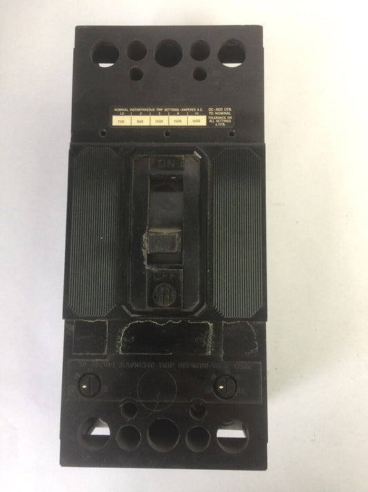 ITE SIEMENS FJ2-B125 CIRCUIT BREAKER 600VAC 250VDC 125AMP 2POLE