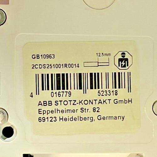 ABB 2CDS251001R0024(2) C2, 2CDS251001R0014 C4 CIRCUIT BREAKER 230/400V *LOTOF3*
