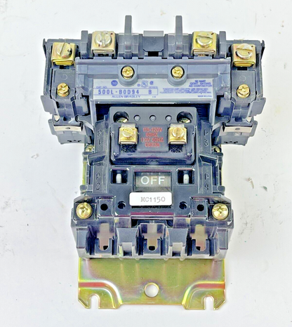 ALLEN BRADLEY -500L-BOD94 SER. B- LIGHTING CONTACTOR-30A,4 POLE,OPEN 115-120V,60