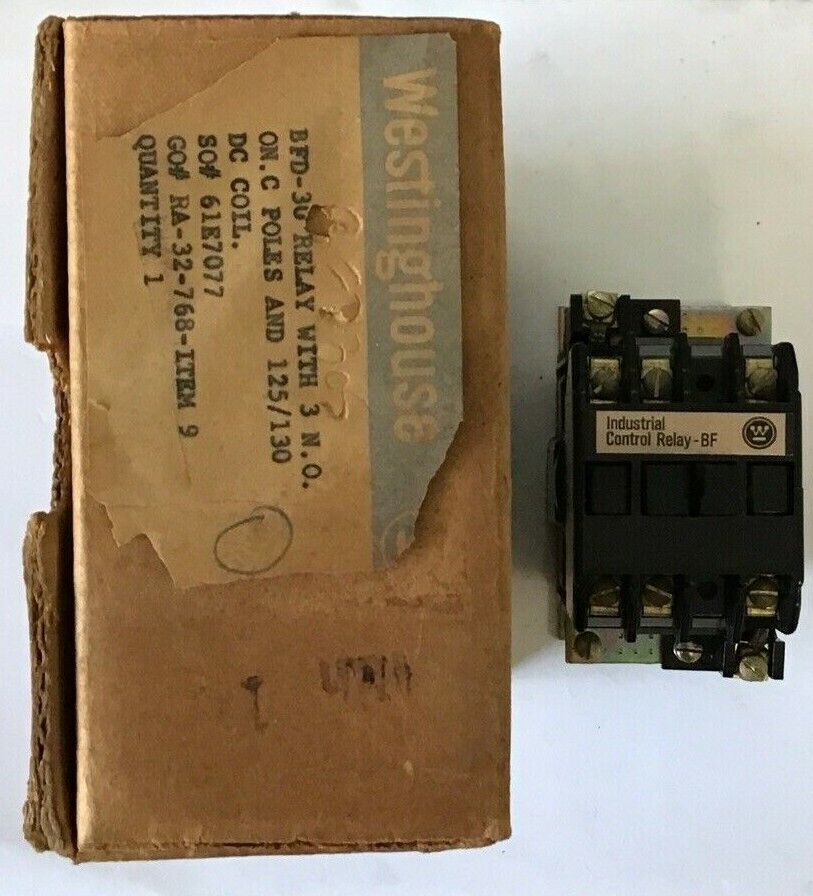 WESTINGHOUSE BFD-30 CONTROL RELAY 3 N.0. 300VDC