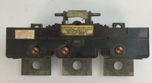 WESTINGHOUSE HMA3600T AB DE-ION TRIP UNIT HMA FRAME 3POLE 600A 371D372G24