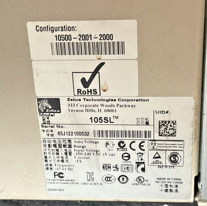 ZEBRA 105SE & 105SL THERMAL PRINTER  ***PARTS ONLY***