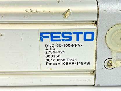 FESTO - DNC-50-100-PPV-A-K3 -PNEUMATIC ISO CYLINDER-0.06 MPa...1.2 MPa,0.6-12bar