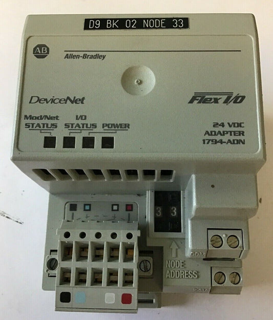 ALLEN BRADLEY 1794-ADN  24VDC ADAPTER DEVICENET FLEX I/O SER.B REV.A01 24VDC