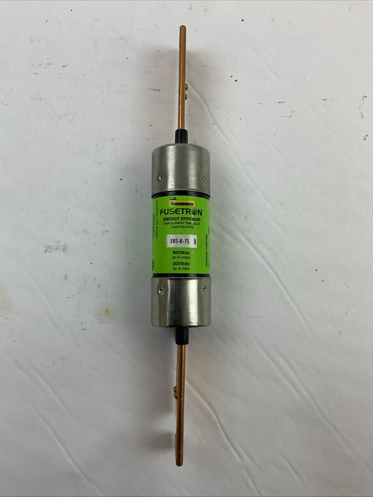 FUSETRON FRS-R-75 TIME DELAY DUAL ELEMENT 600VAC 300VDC 75A CLASS K5 FUSE