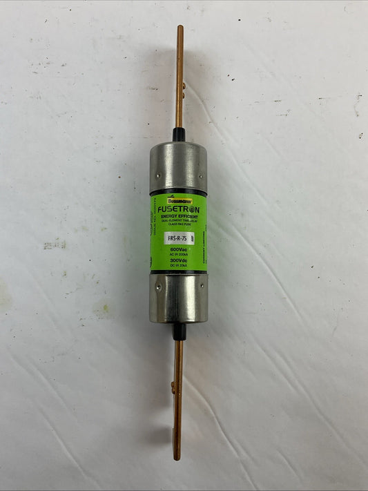 FUSETRON FRS-R-75 TIME DELAY DUAL ELEMENT 600VAC 300VDC 75A CLASS K5 FUSE