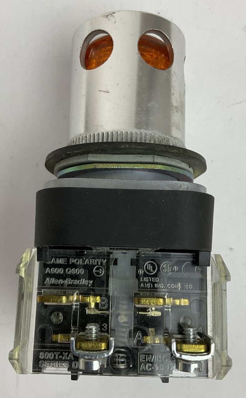 ALLEN BRADLEY 800T-QBH2A SER U ILLUMINATED PUSH BUTTON 12..130V 800TC-N374 SER A