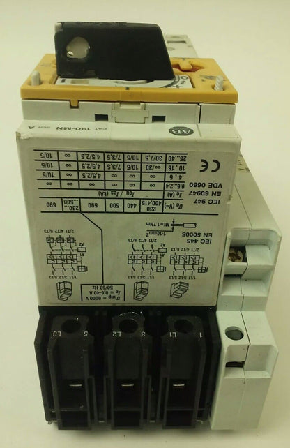 ALLEN-BRADLEY STARTER 190-MN, 190-P160, 190-A40, 190-A11, 199-FSMA1, 120V COIL