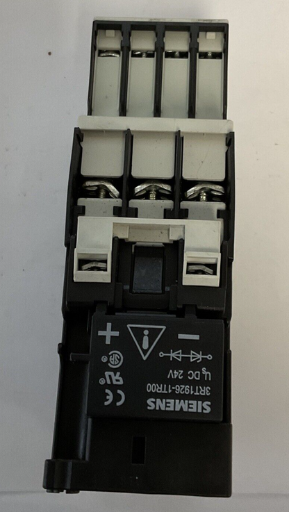 SIEMENS 3RT102-1B..0 W/3RH1921-1FA22 CONTACTOR 50/60HZ 600VAC W/3RT1926-1TR00