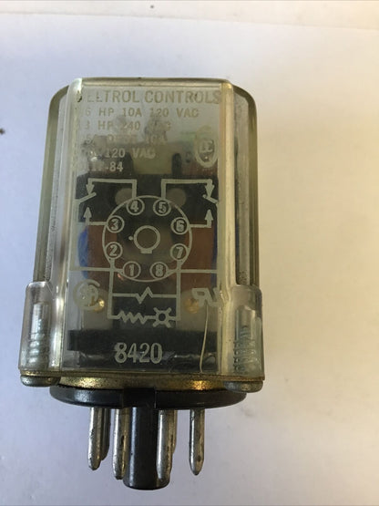 DELTROL CONTROLS 105A DPDT 20117-84 RELAY 240VAC 10A  ***LOTOF3***