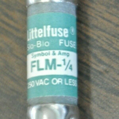LOT of 9 / LITTELFUSE FLM1/4 TIME DELAY FUSE 1/4A / 250V / NEW SURPLUS / FLM-1/4