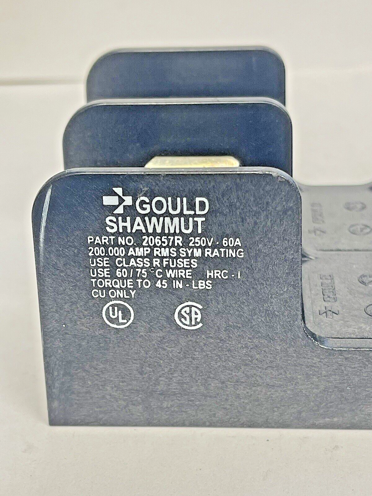 GOULD SHAWMUT - 20657R- FUSE HOLDER - 2 POLE, 250 V, 60 A