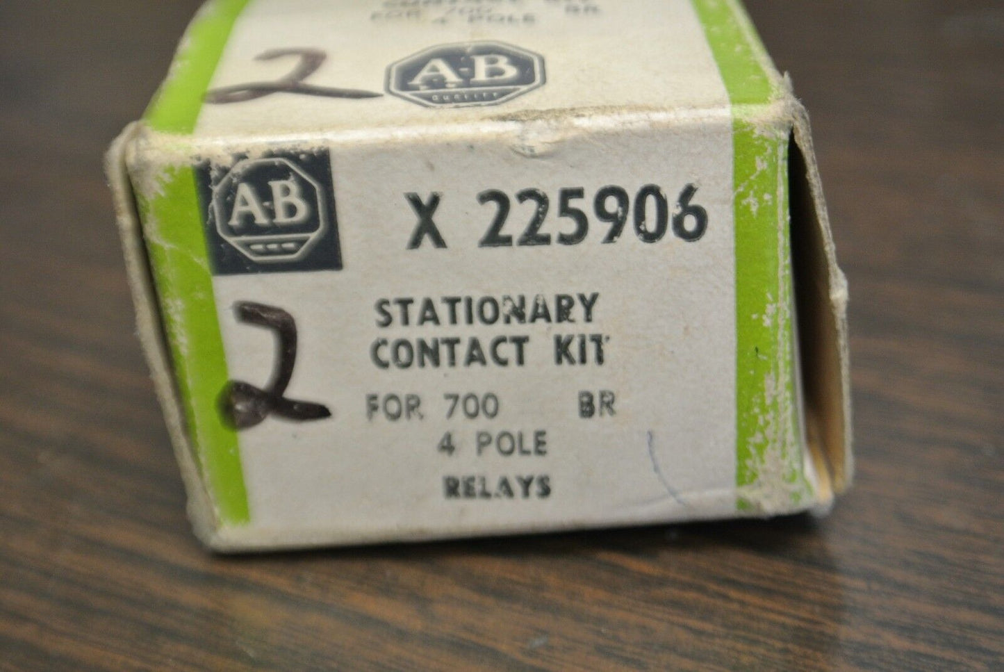 LOT of 2 / ALLEN-BRADLEY X-225906 4-POLE STATIONARY CONTACT KIT / NEW SURPLUS