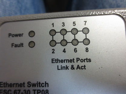 HARTING ESC 67-30 TP08 RJ 3A HYBRID ETHERNET SWITCH - 24VDC / 250mA