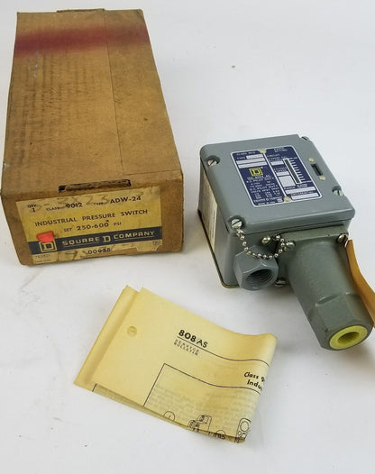 Square D 9012-ADW-24 Pressure Regulator Set Contacts 400-3000psi