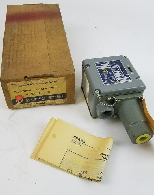 Square D 9012-ADW-24 Pressure Regulator Set Contacts 400-3000psi