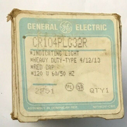 GENERAL ELECTRIC CR104PLG32R INDICATING LIGHT REP CAP 120V 60/50HZ