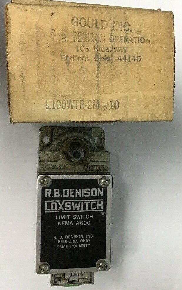 GOULD R.B.DENISON LIMIT SWITCH L100WTR-2M CONTACT 10