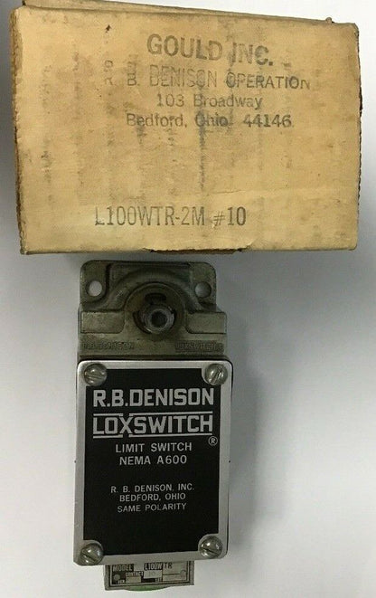 GOULD R.B.DENISON LIMIT SWITCH L100WTR-2M CONTACT 10