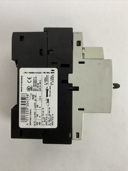 SIEMENS 3RV1421-1DA10 CIRCUIT BREAKER 600VAC 3PH 3HP 2.2-3.2A