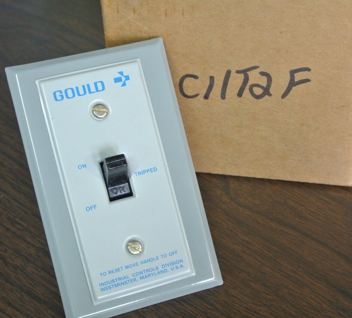 GOULD C11T2F - 2-POLE MOTOR STARTER SWITCH w/ PLATE - NEW SURPLUS