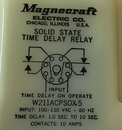 MAGNACRAFT ELECTRIC W211ACPSOX-5 SOLID STATE TIME DELAY RELAY