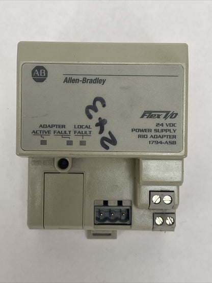 ALLEN BRADLEY 1794-ASB FLEX I/O 24VDC POWER SUPPLY SER D REV A01 F/W REV A